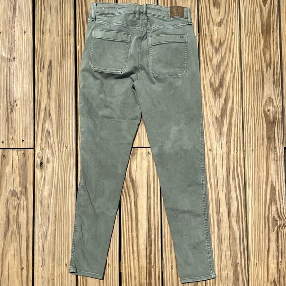 American Eagle AEO Next Level Stretch Hi Rise Jegging Jeans Green Womens Size 8 - Picture 4 of 9